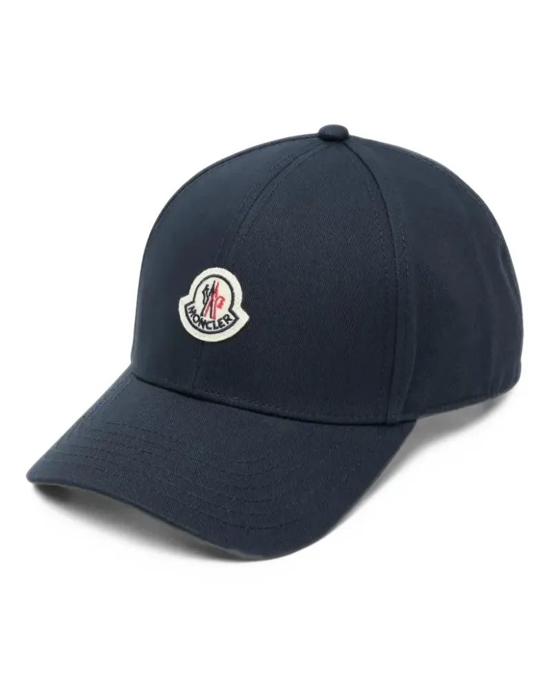 Moncler logo-patch baseball cap - Blau Blau