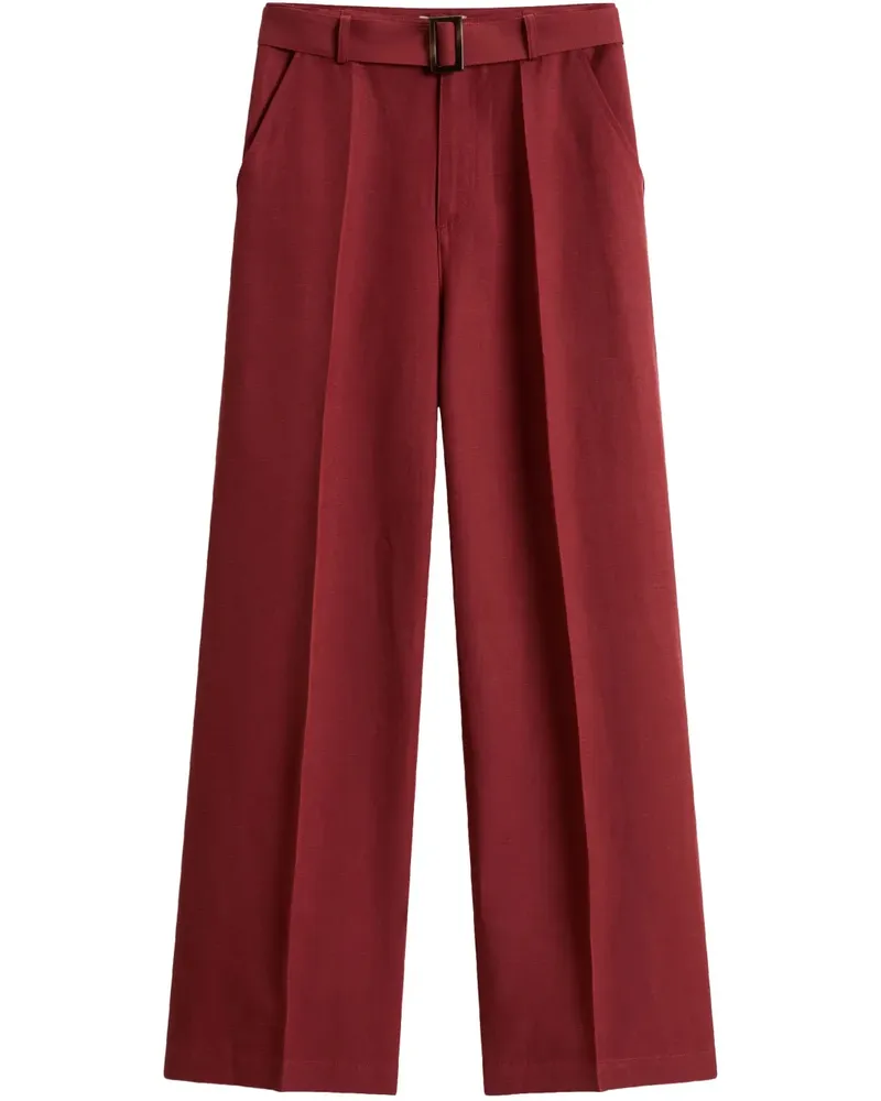 Woolrich Hose aus Leinen - Rot Rot