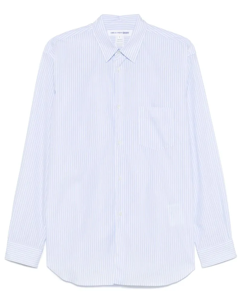 Comme des Garçons Gestreiftes Hemd Blau
