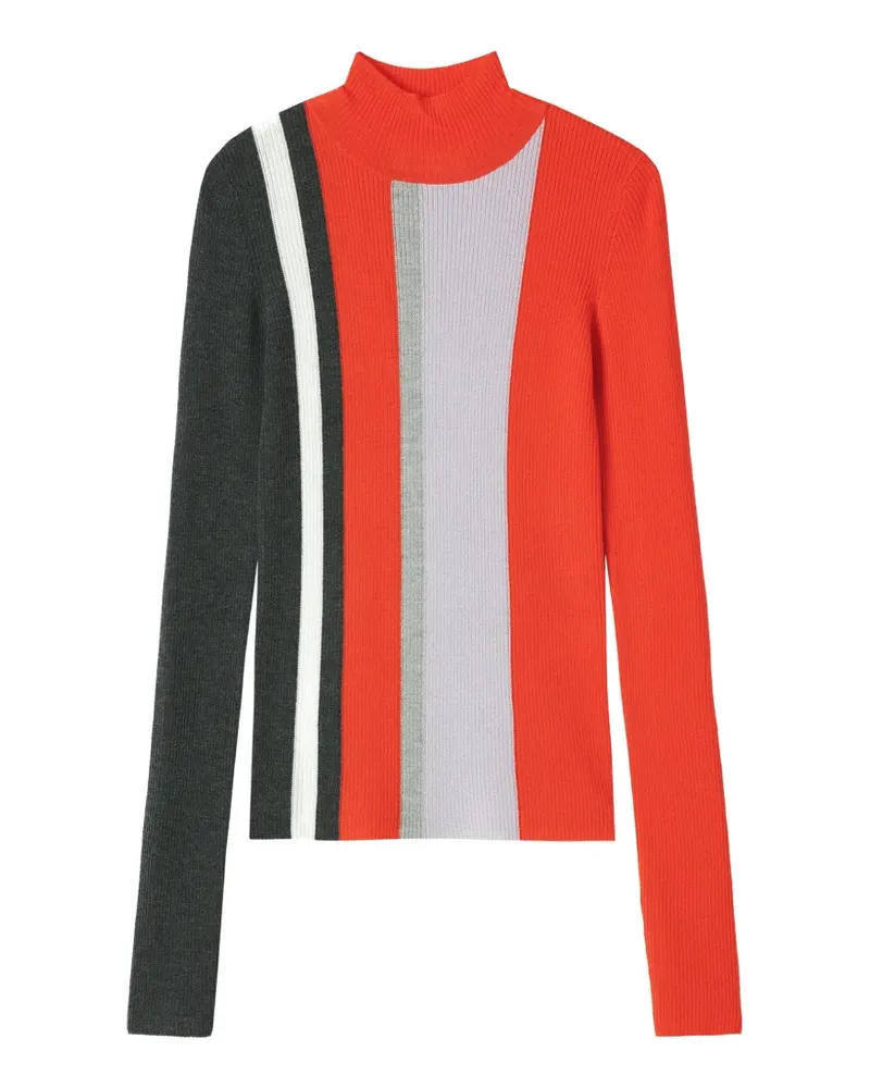 ENFÖLD ribbed colour-block sweater - Rot Rot