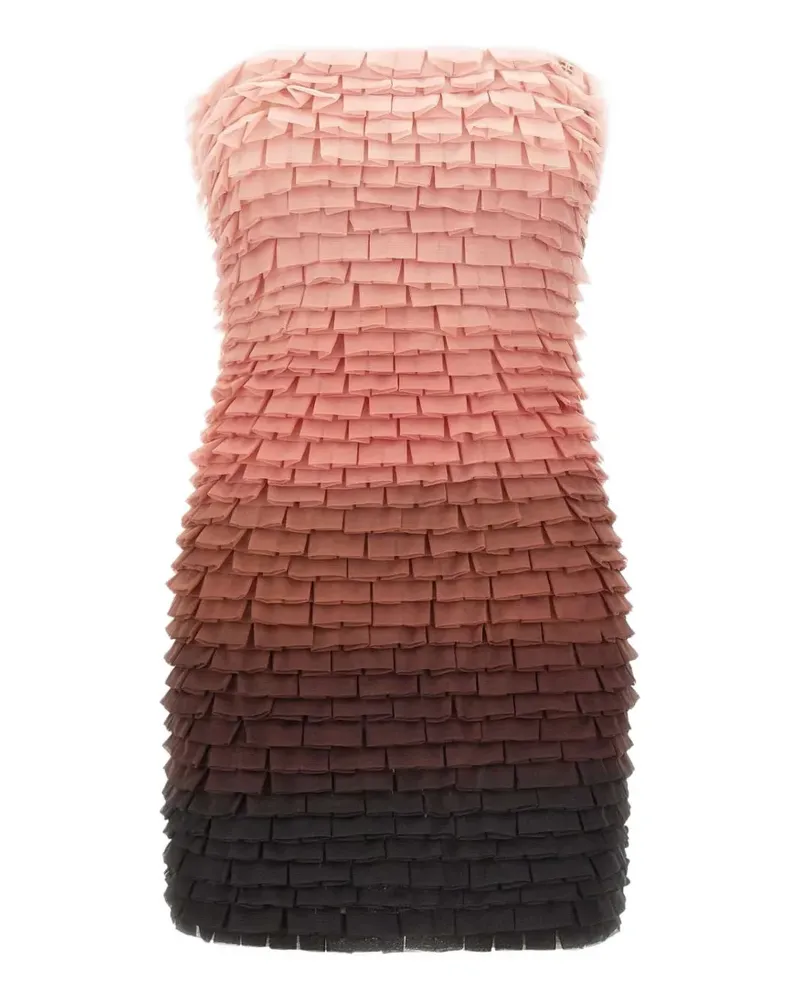Elisabetta Franchi ruffled dégradé mini dress - Rosa Rosa