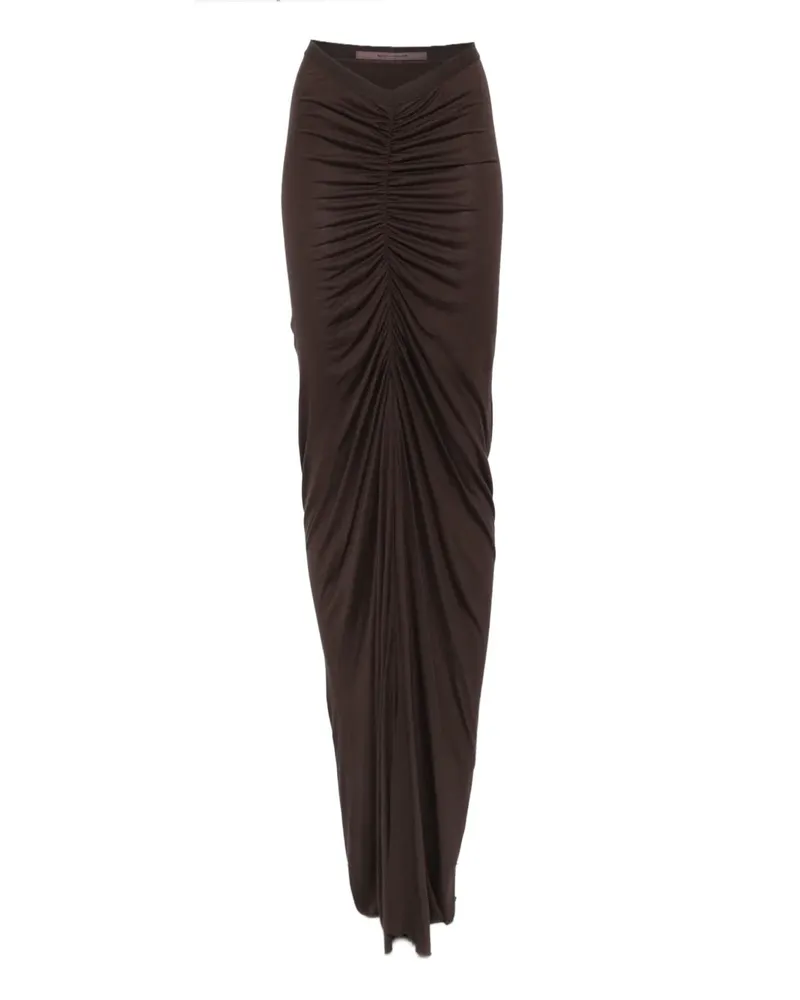 Rick Owens Lilies Hoch sitzender Rock - Braun Braun