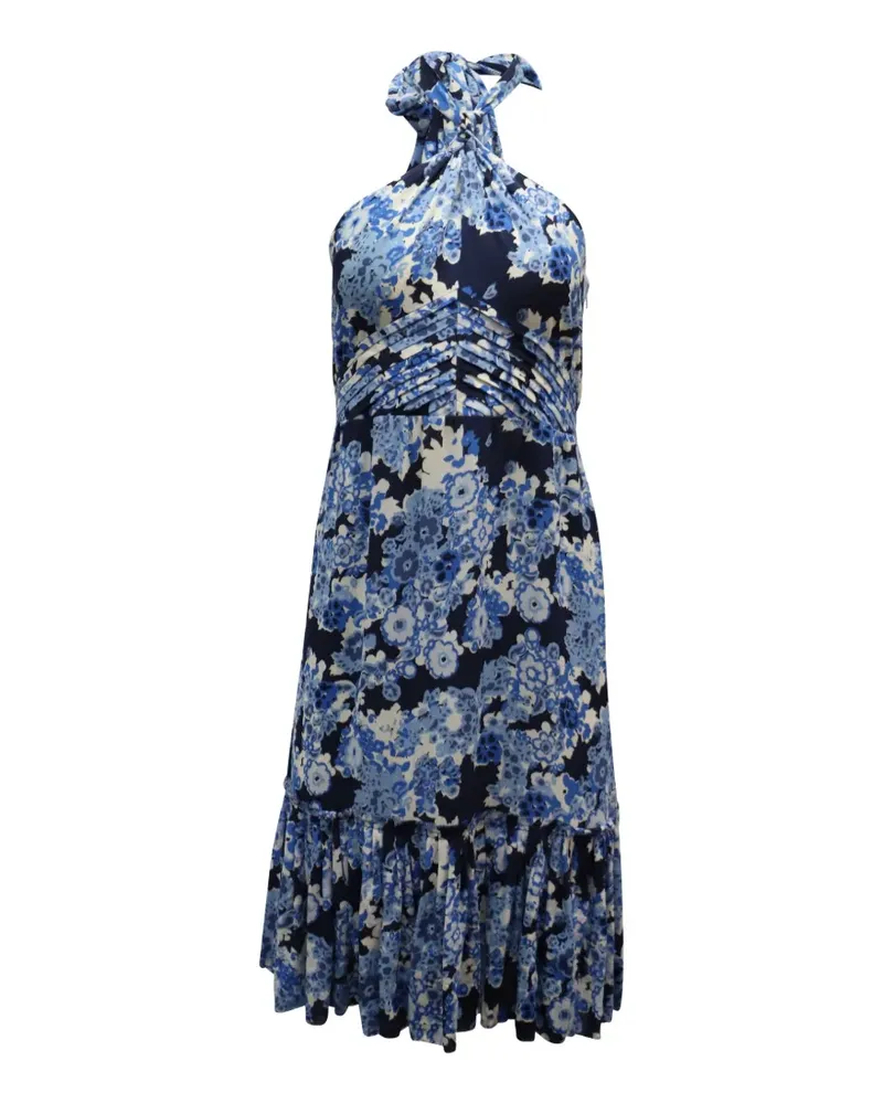 Tory Burch Midikleid mit Blumenprint - Blau Blau