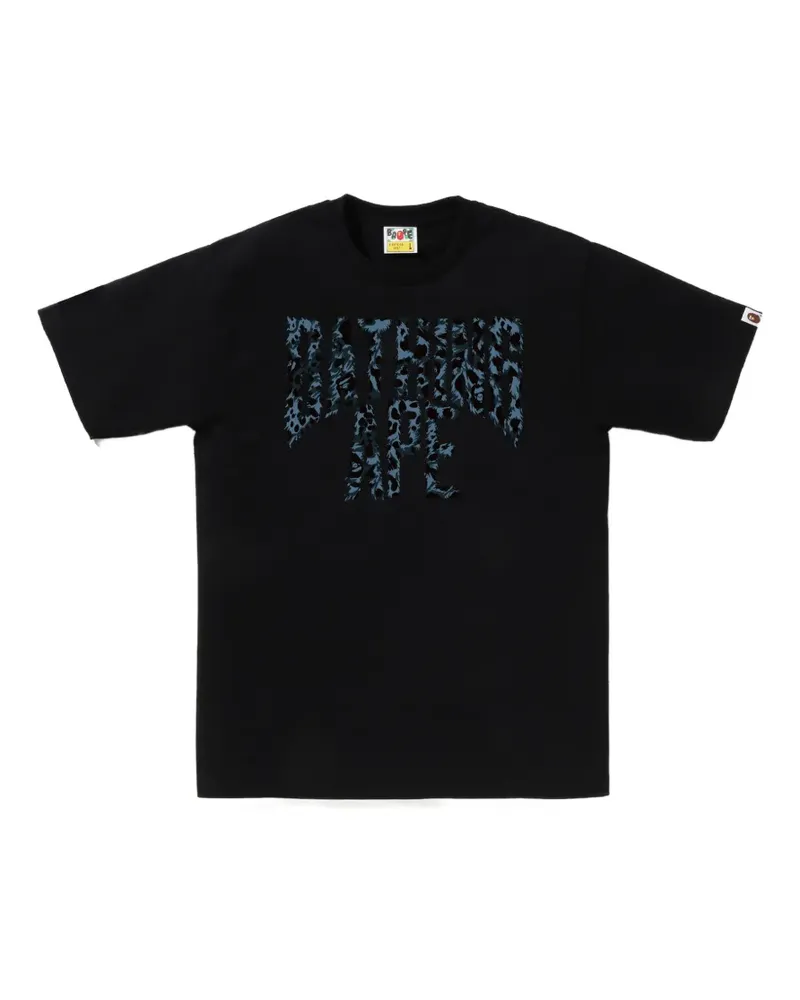 BAPE logo-print cotton T-shirt - Schwarz Schwarz