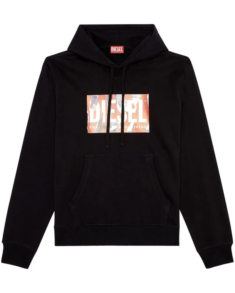 Diesel S-Ginn-Hood-L4 Hoodie - Schwarz Schwarz