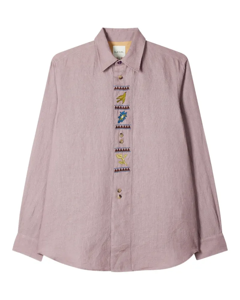 Paul Smith embroidered linen shirt - Rosa Rosa