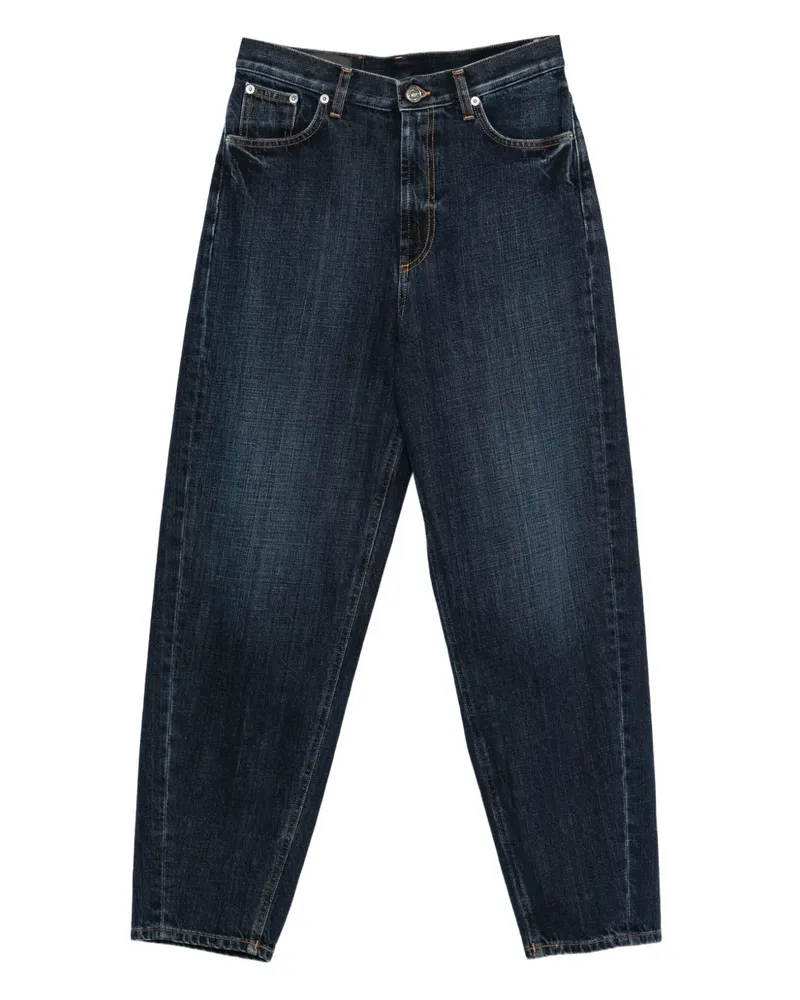 Dondup Gerade Jeans mit hohem Bund - Blau Blau