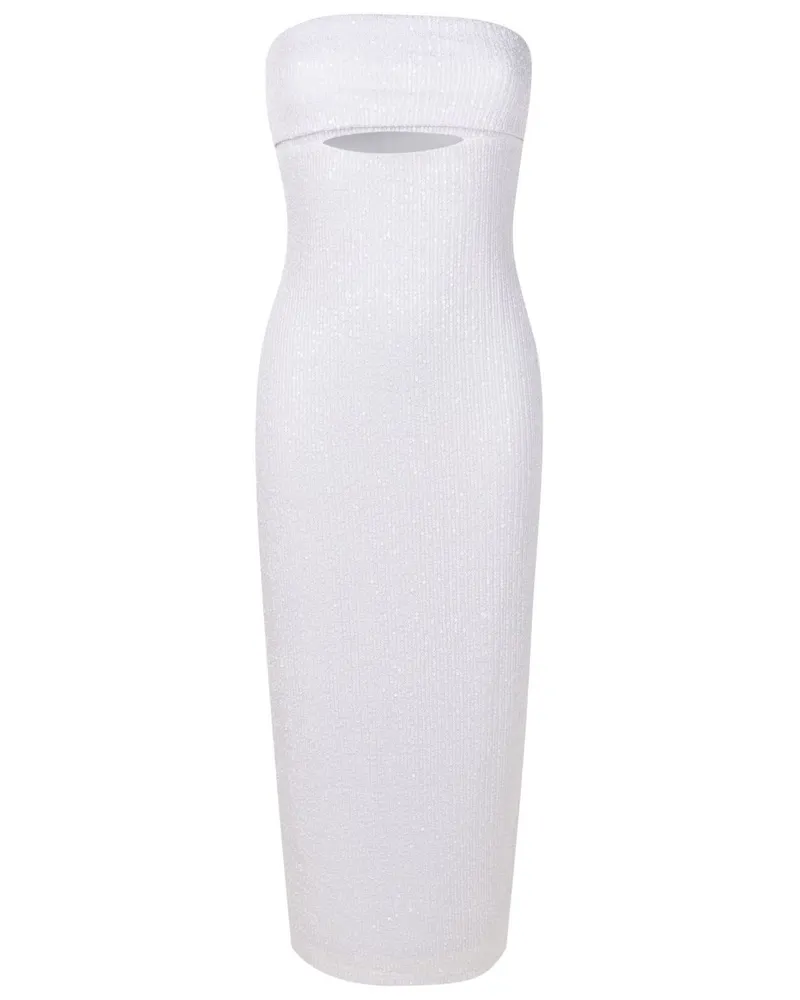 Gloria Coelho Kleid mit Pailletten - Weiß Weiß