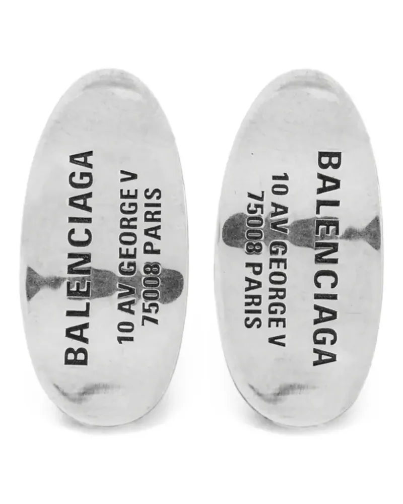 Balenciaga Everyday stud earrings in antique-silver - Silber Silber