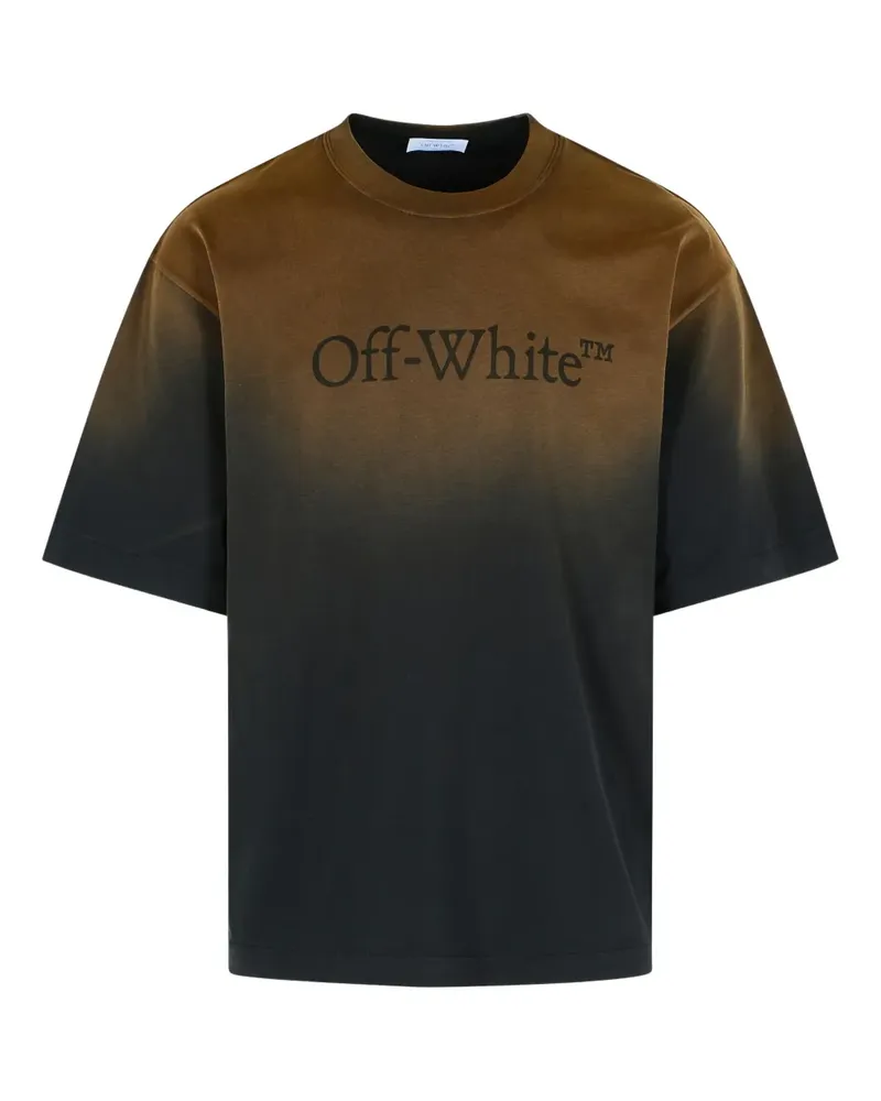 OFF-WHITE gradient-effect logo-print t-shirt - Schwarz Schwarz