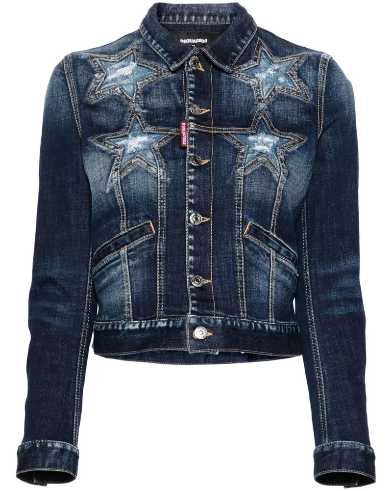Dsquared2 Super Star Jeansjacke - Blau Blau