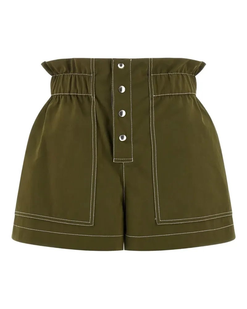 Marni contrast-stitching shorts - Grün Grün