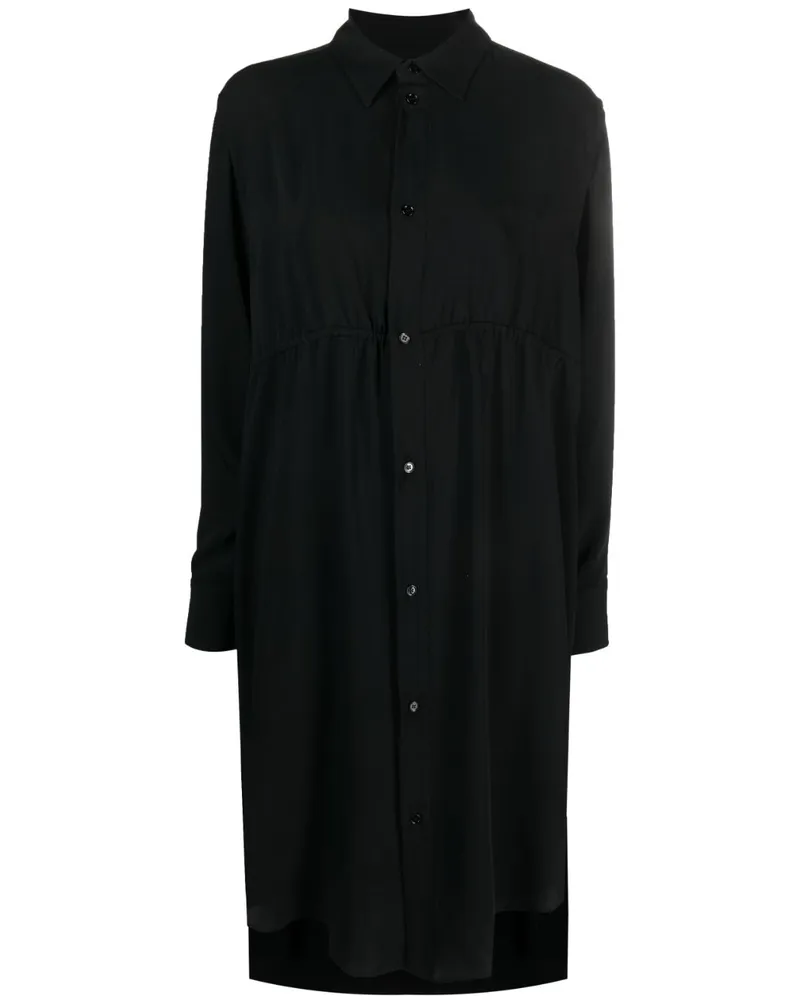 Maison Margiela Hemdkleid mit Kordelzug - Schwarz Schwarz