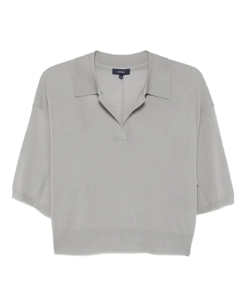 Soeur Kurzärmeliges Elton Poloshirt - Grau Grau