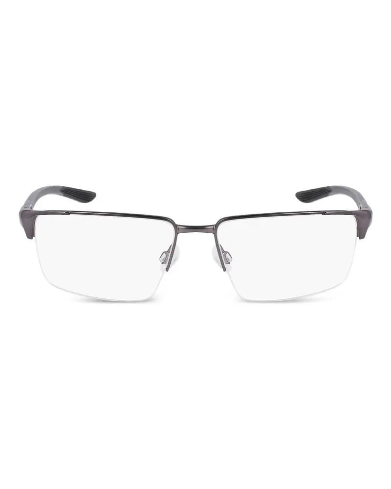 Nike Eckige 8054 Brille - Silber Silber