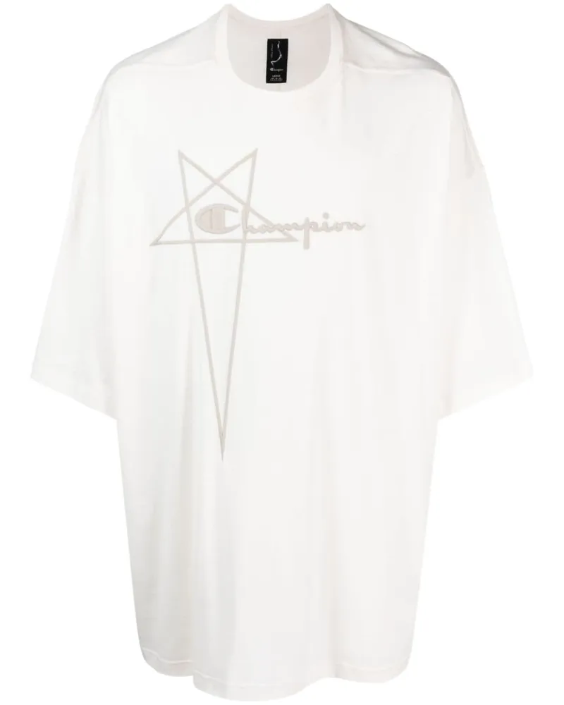 Rick Owens T-Shirt aus Bio-Baumwolle mit Logo Nude