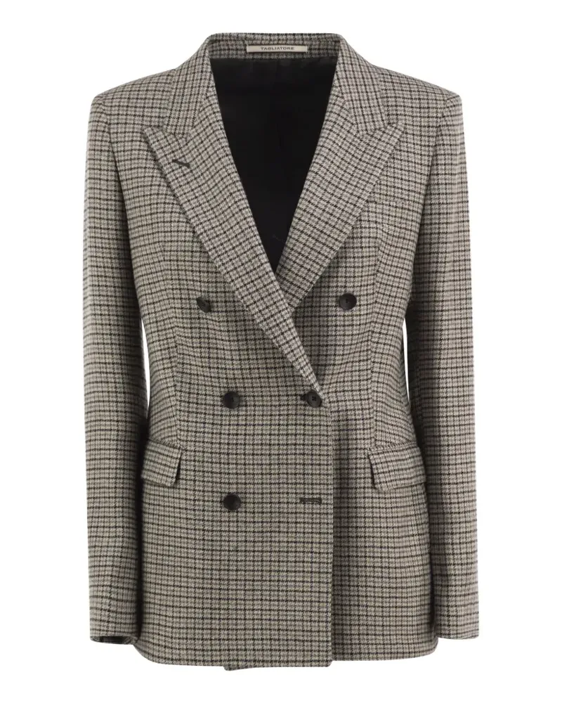 Tagliatore Blazer mit Hahnentrittmuster - Grau Grau