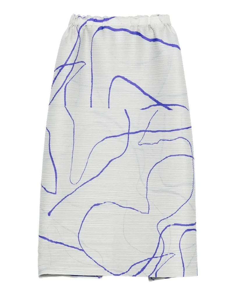 Issey Miyake Pause Rock mit Falten - Grau Grau