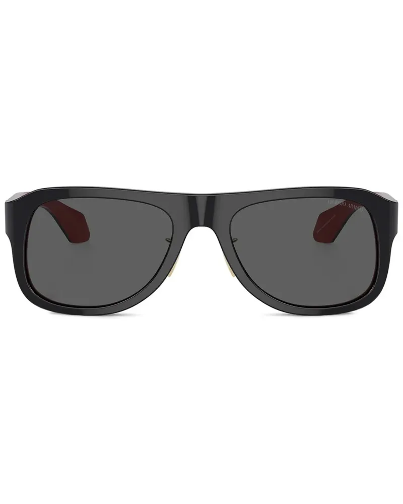 Giorgio Armani Sonnenbrille mit Oversized-Gestell - Schwarz Schwarz