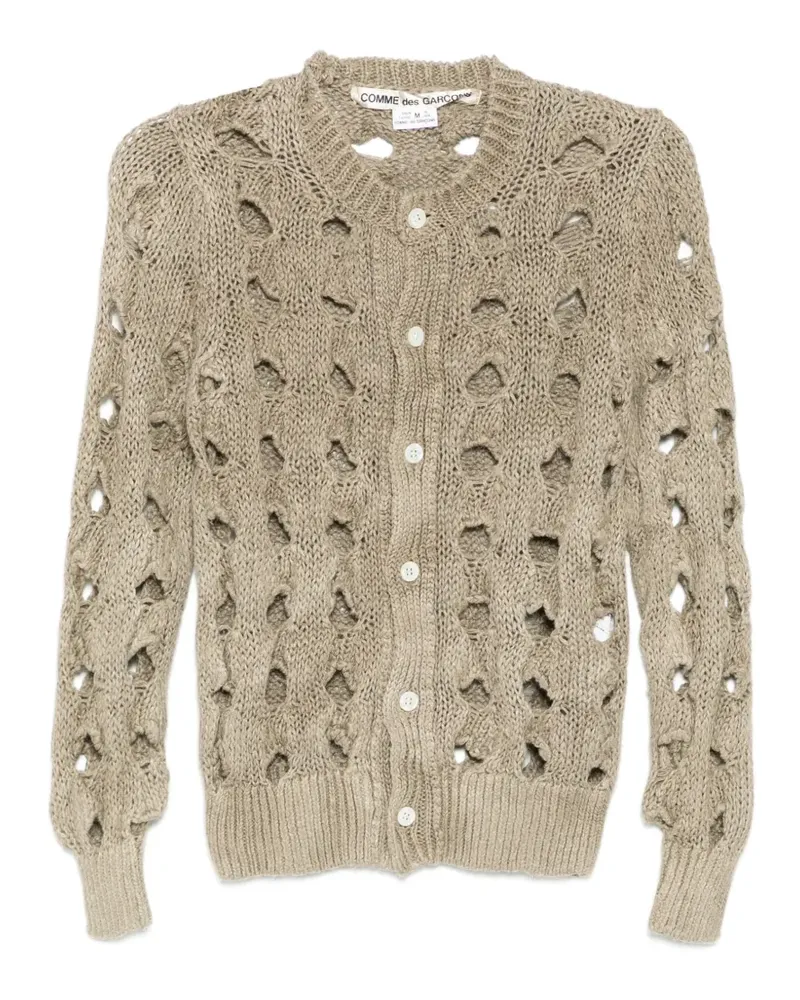 Comme des Garçons Cardigan mit Cut-Outs - Nude Nude
