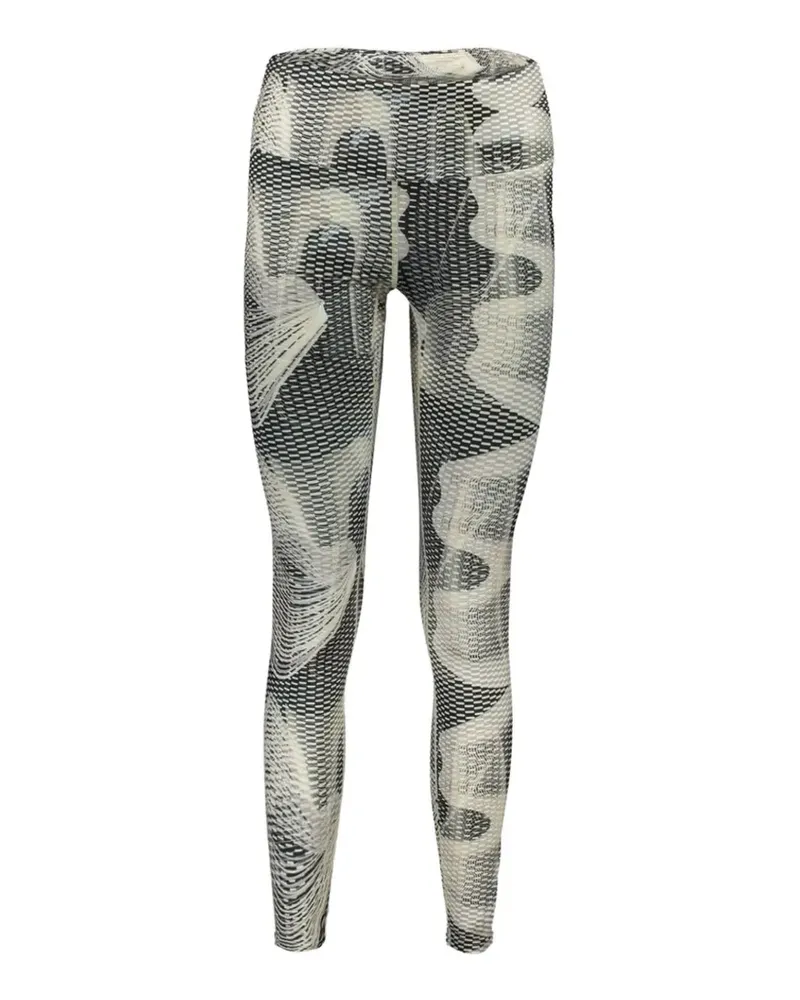 Fila abstract-pattern textured leggings - Schwarz Schwarz