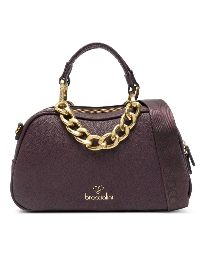 Braccialini Handtasche aus Leder - Violett Violett