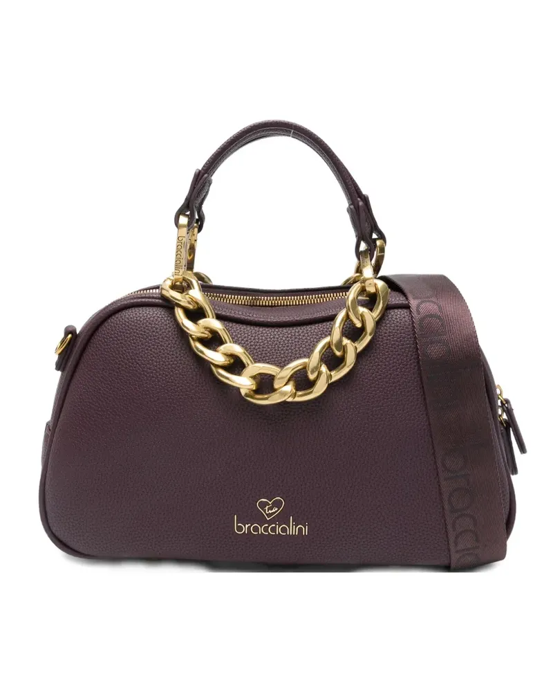 Braccialini leather tote bag - Violett Violett