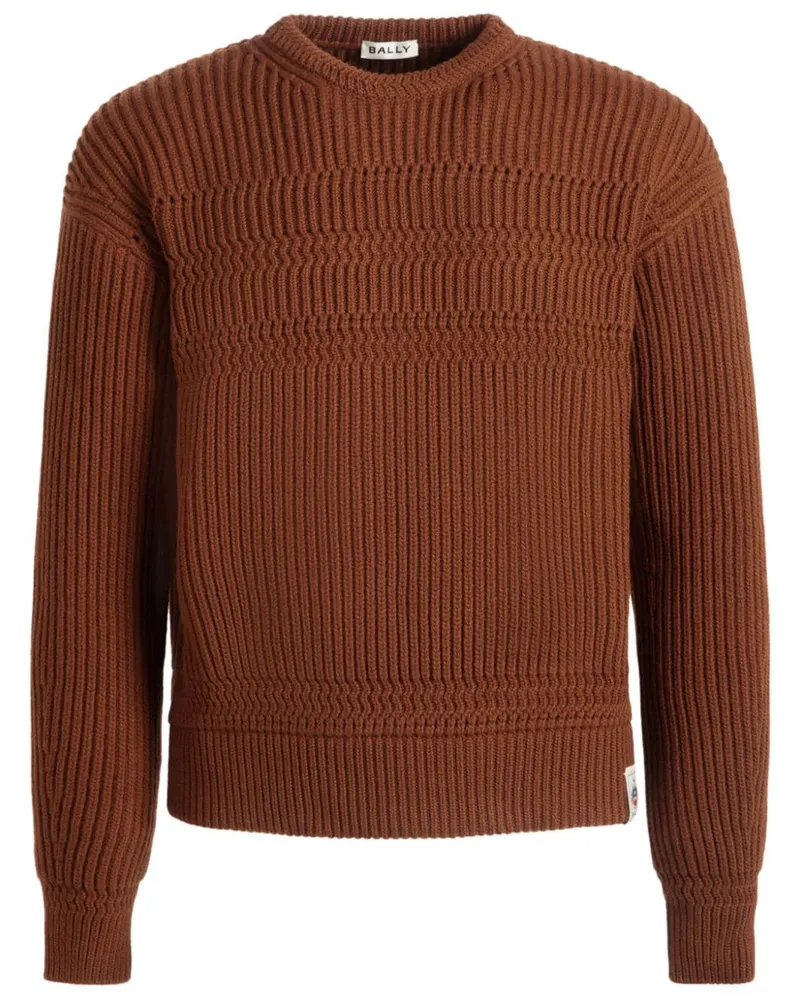 Bally Pullover mit Logo-Patch - Braun Braun