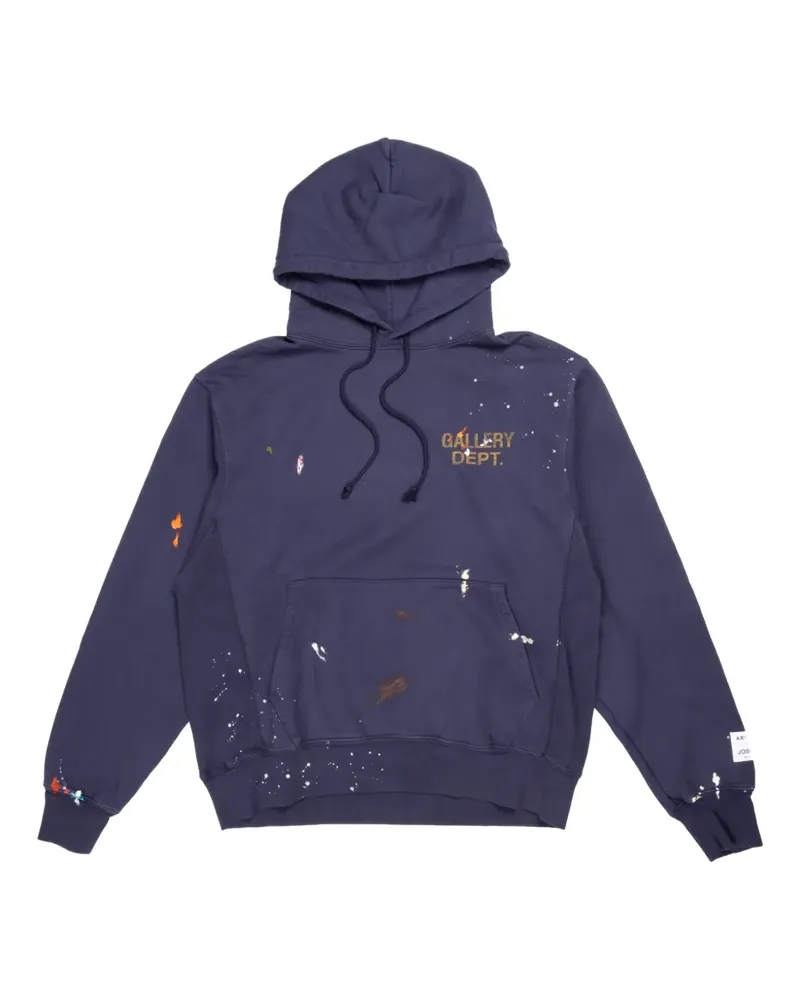GALLERY DEPT. Bemalter Hoodie mit Logo-Detail - Blau Blau