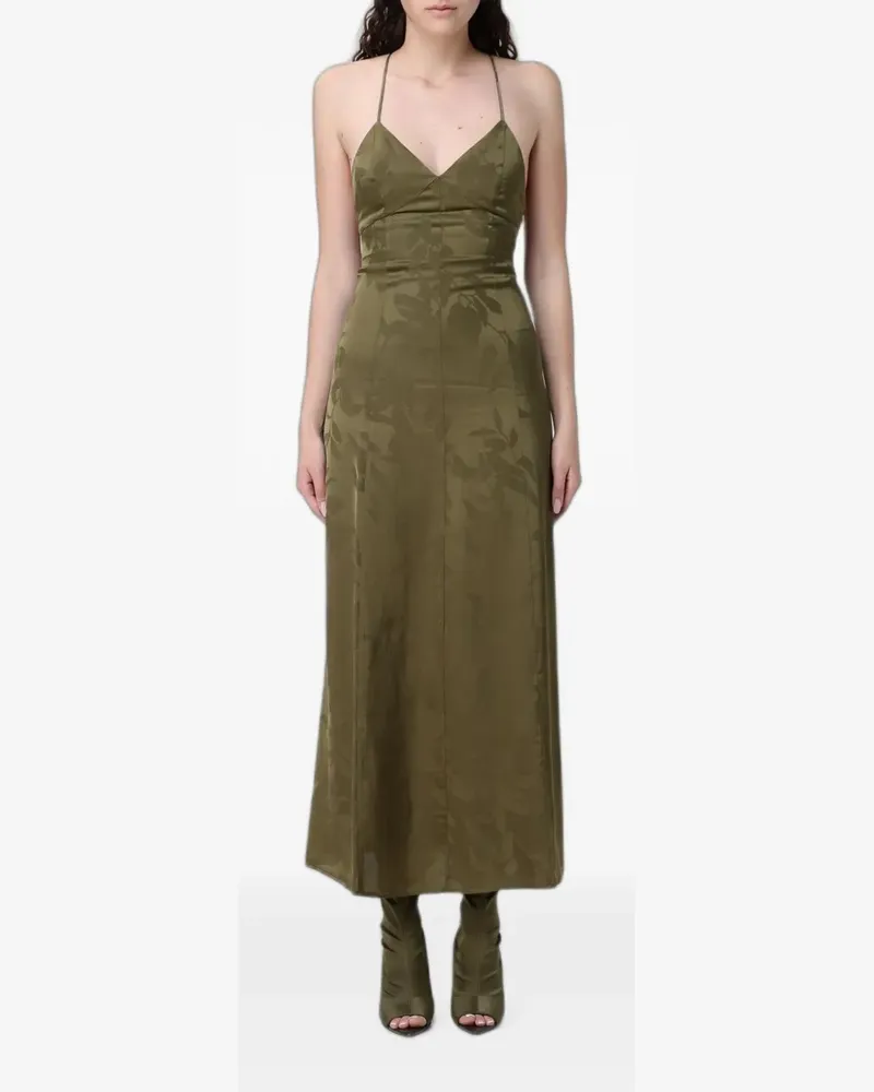 Armani Exchange damask-satin maxi dress - Grün Grün
