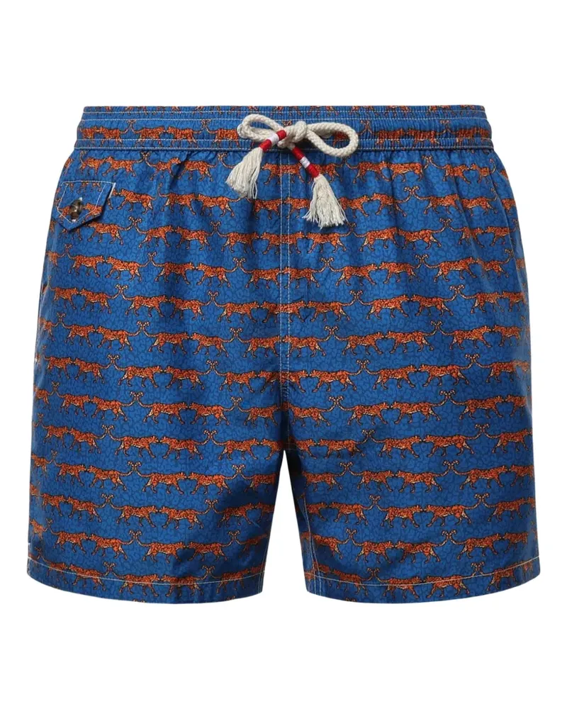 MC2 Saint Barth Lighting Badeshorts mit Auto-Print - Blau Blau