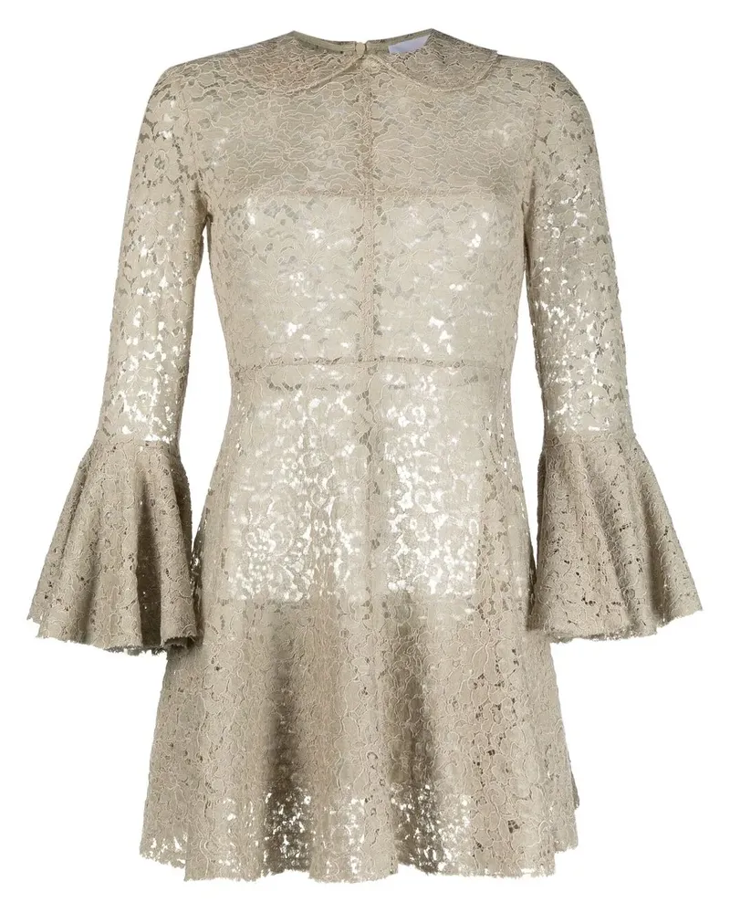 Patou Spitzenkleid mit Blumenmuster - Nude Nude
