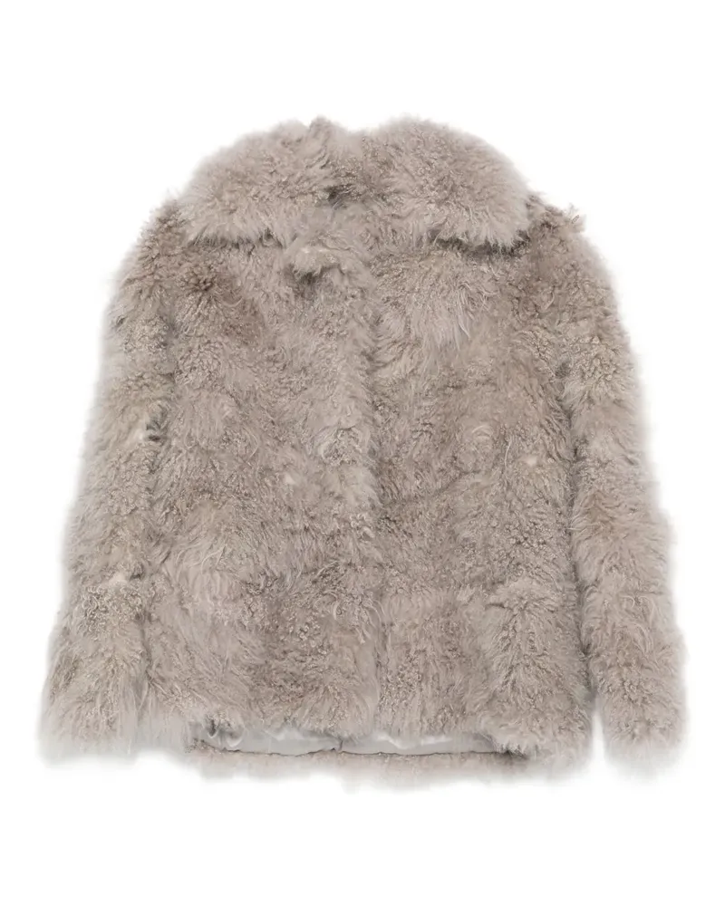 Simonetta Ravizza Jacke mit Oversized-Kragen - Grau Grau