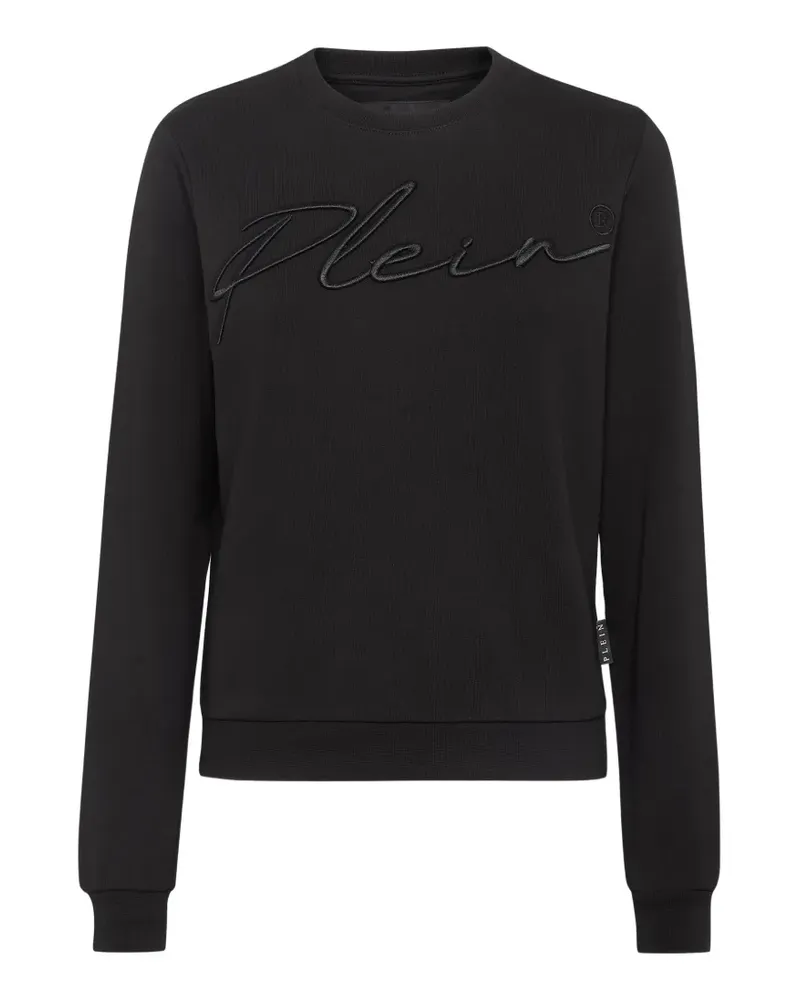 Philipp Plein logo-embroidered lounge sweatshirt - Schwarz Schwarz
