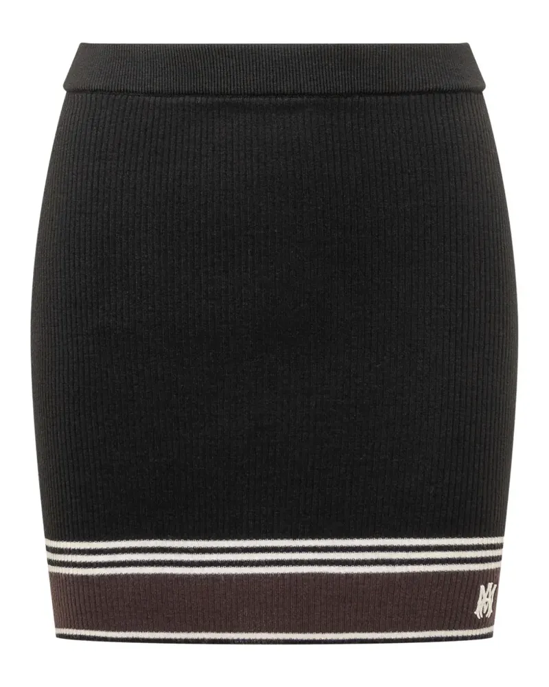 Amiri stripe-detail mini skirt - Schwarz Schwarz