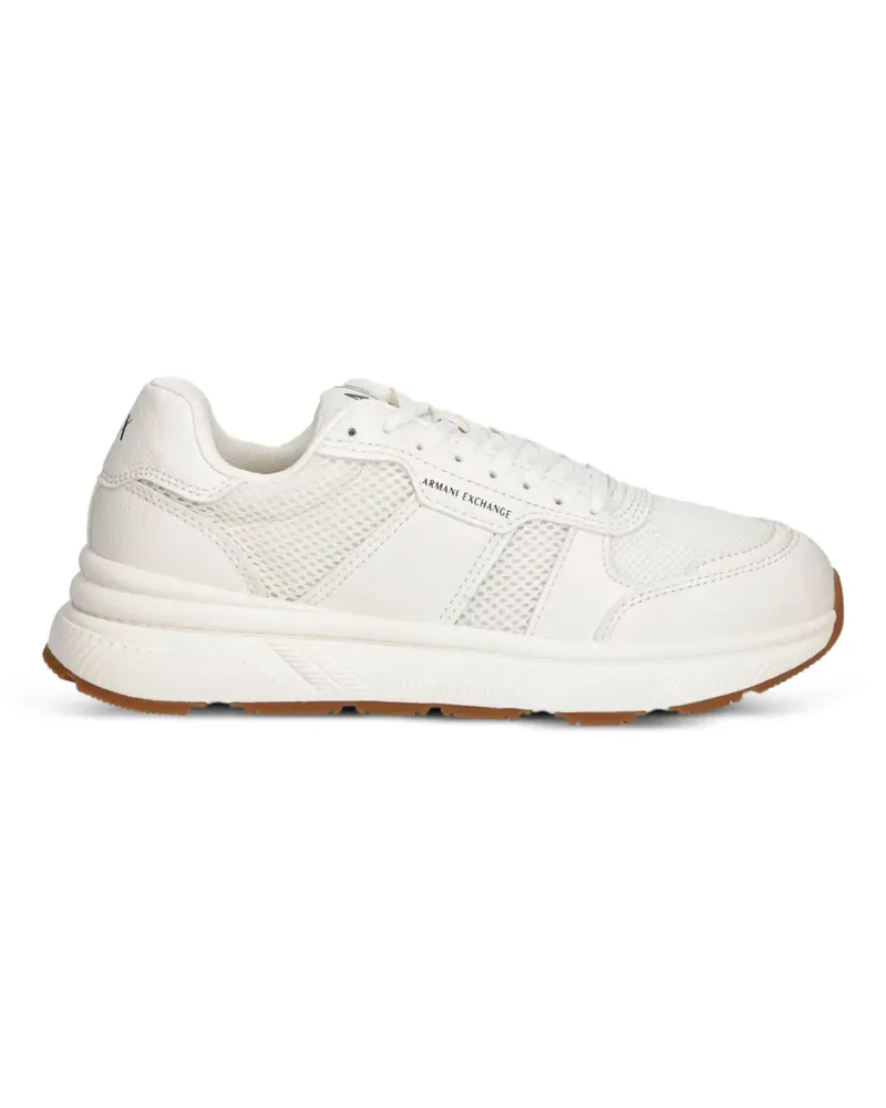 Armani Exchange Urban logo-print panelled sneakers - Weiß Weiß