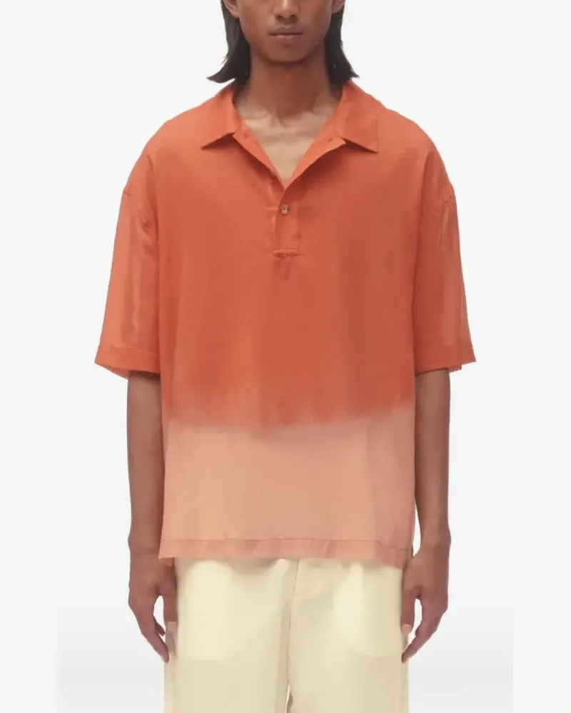 COMMAS ombré-effect short-sleeve shirt - Orange Orange