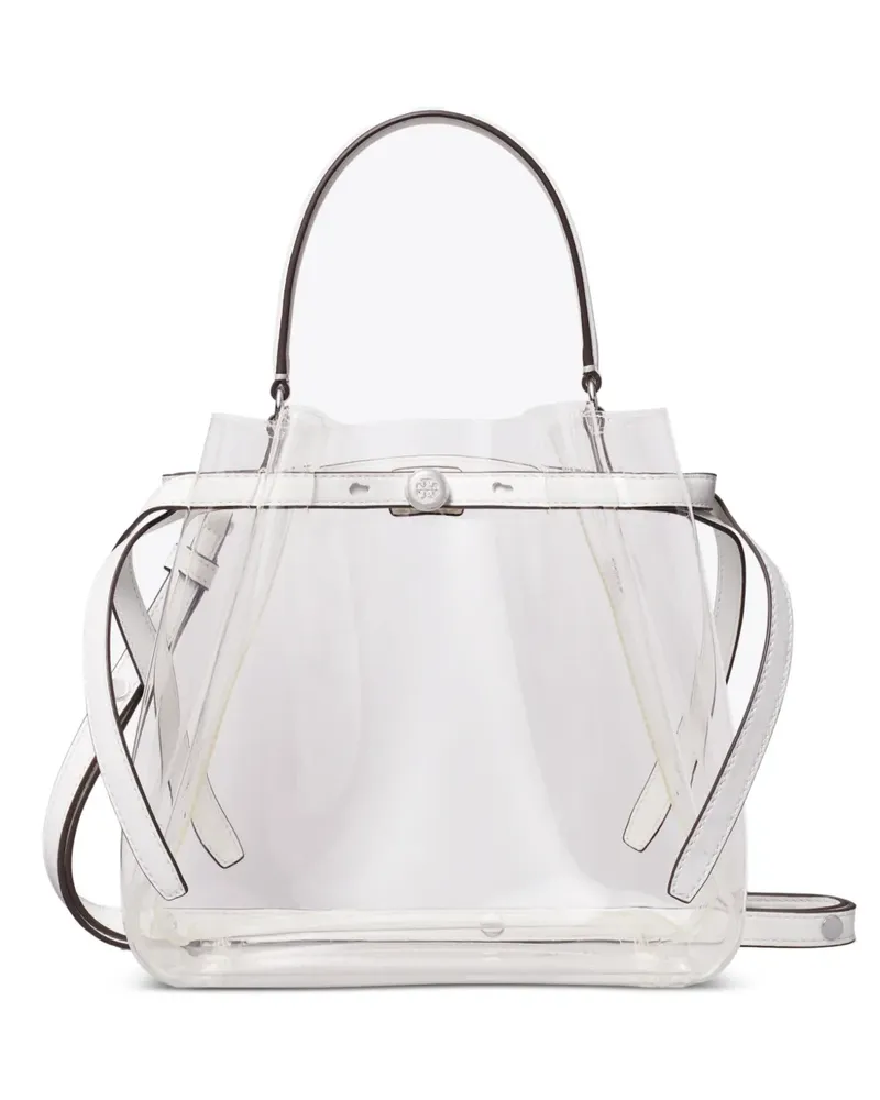 Tory Burch Romy clear bucket bag - Weiß Weiß