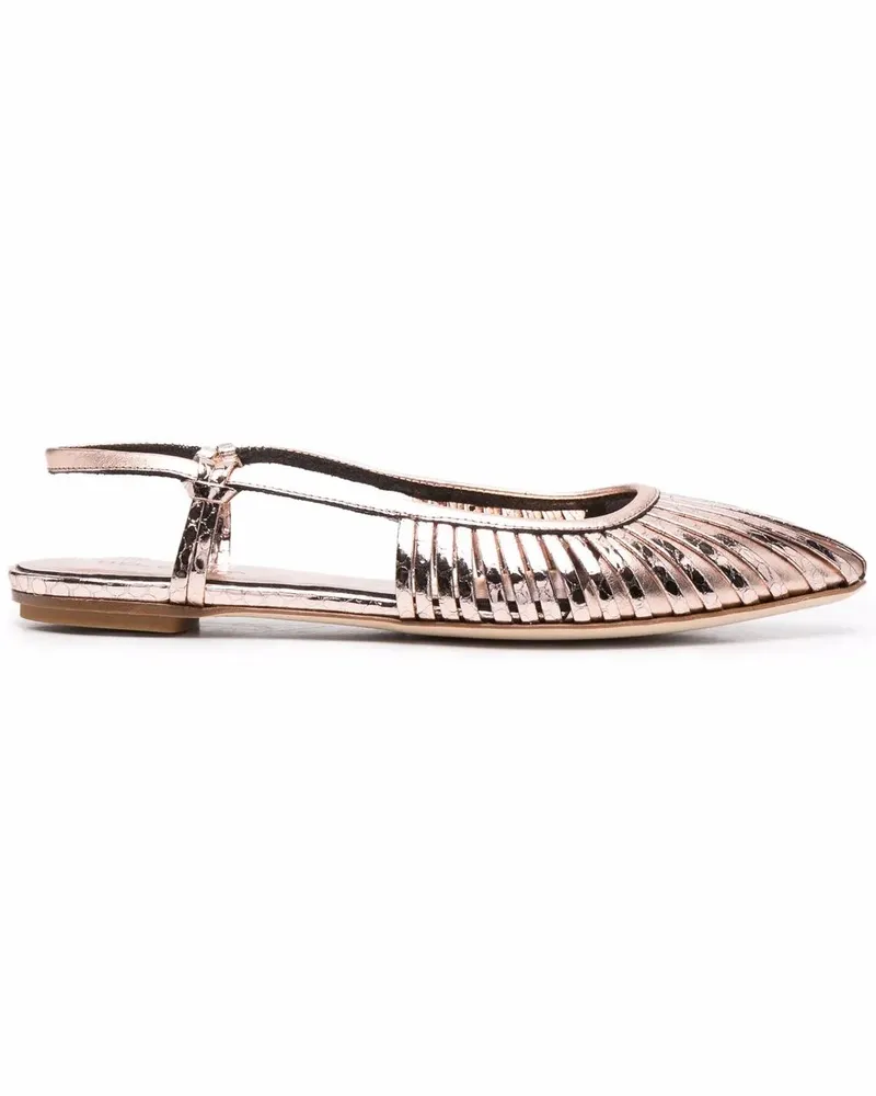Roberto del Carlo Mules mit metallischem Finish - Rosa Rosa