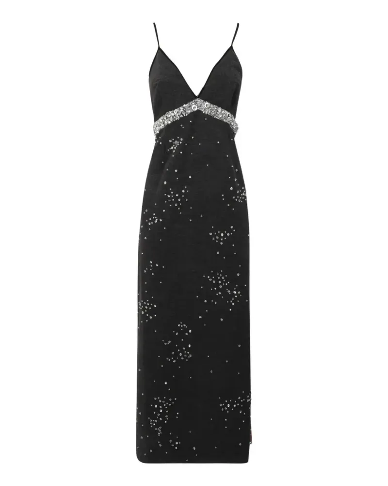 Des Phemmes crystal-embellished maxi dress - Grau Grau