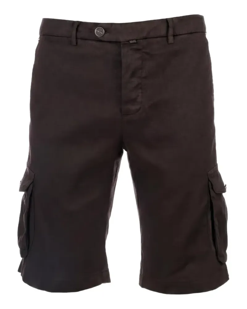 Kiton logo-patch cargo shorts - Braun Braun