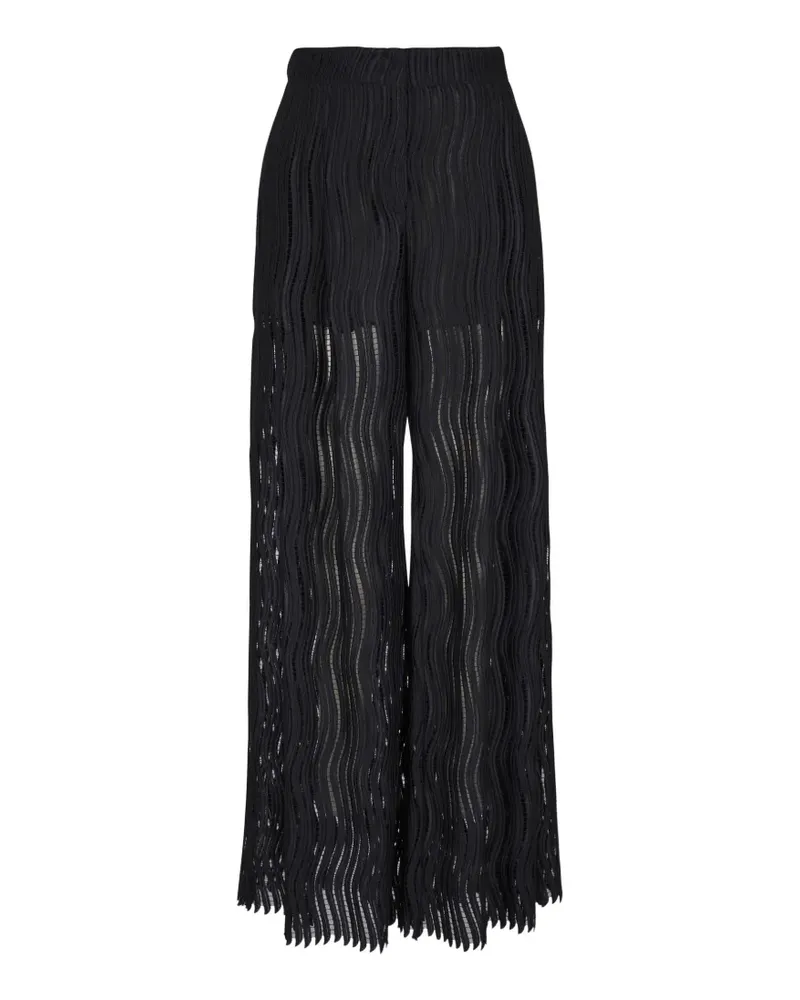 Akris Cassie wave-pattern trousers - Schwarz Schwarz