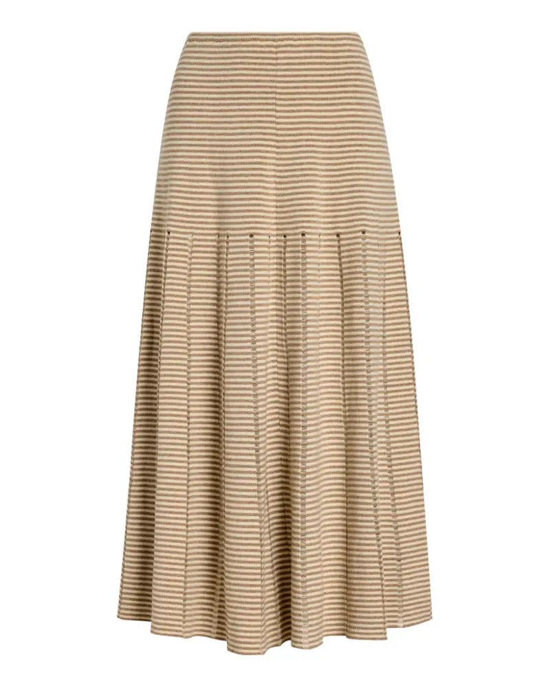Proenza Schouler Phyllis Midirock mit Leiterstreifen - Nude Nude