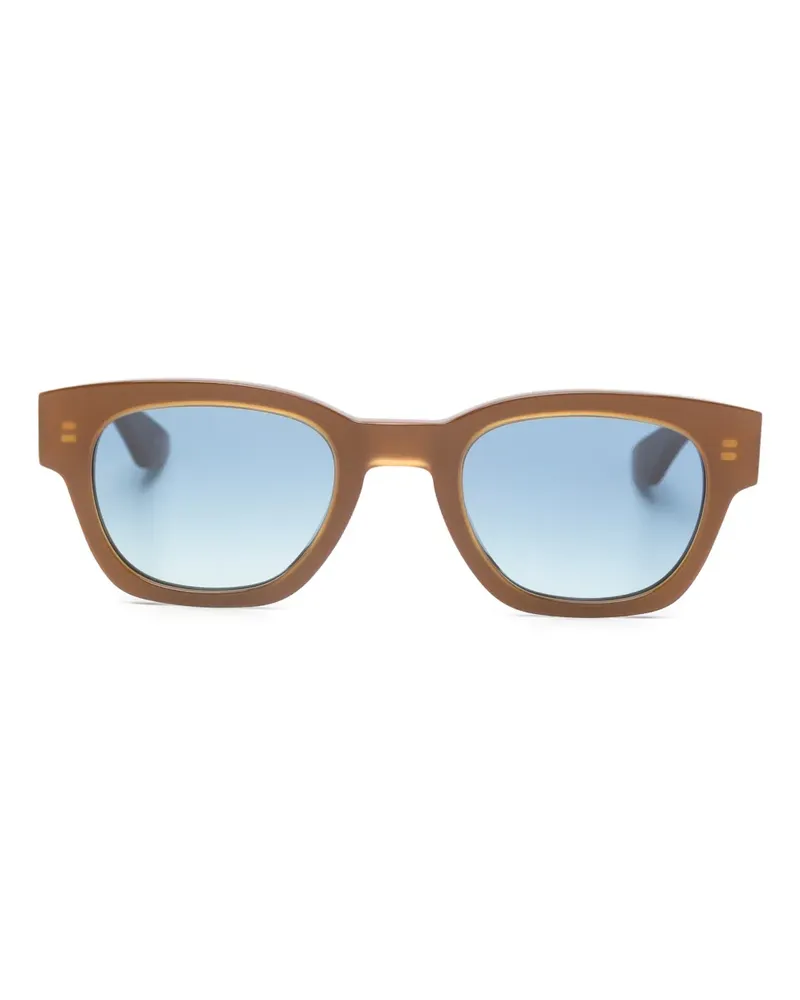 Alexander McQueen Sonnenbrille mit eckigem Gestell - Braun Braun