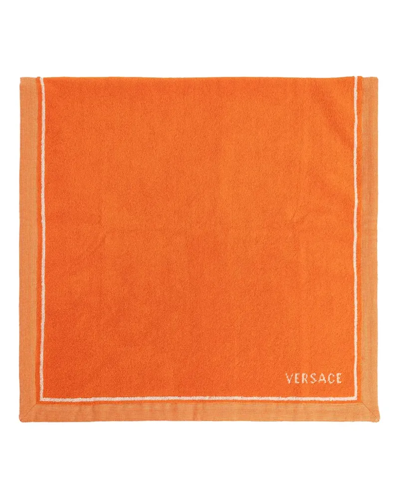 Versace logo-detail towel - Orange Orange
