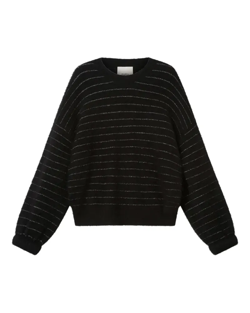 Isabel Marant Stacy lurex-striped silk and cashmere sweater - Schwarz Schwarz