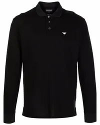 Emporio Armani Poloshirt mit Logo-Stickerei Schwarz