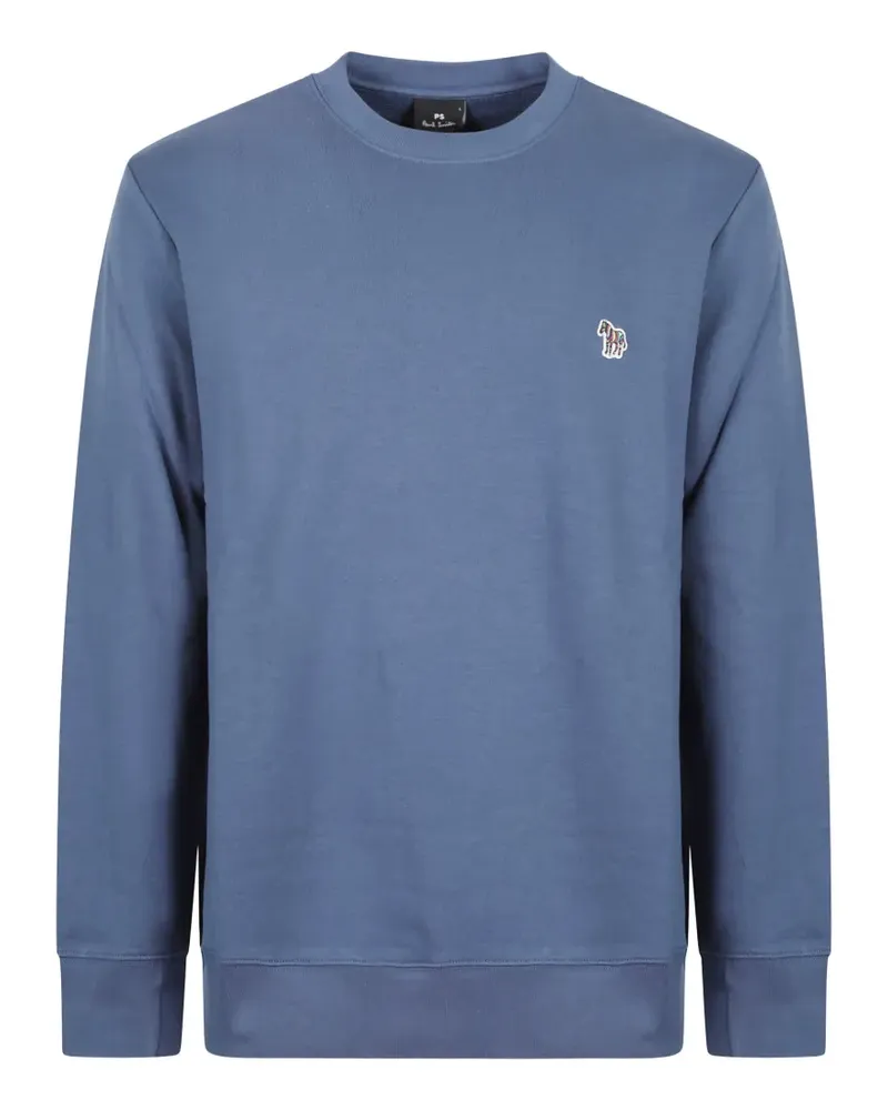 Paul Smith blue organic-cotton Zebra-logo sweatshirt - Blau Blau