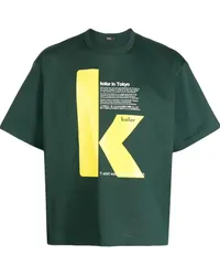 kolor T-Shirt mit Logo-Print Grün