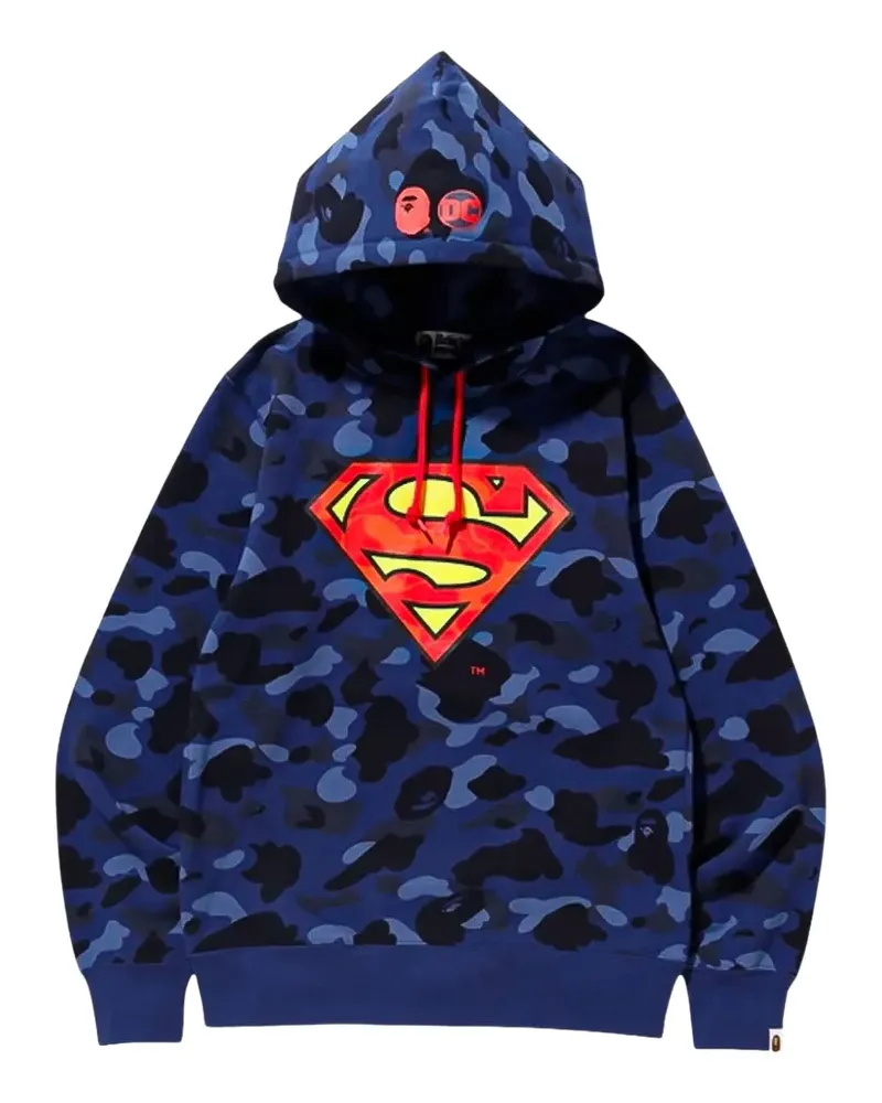 BAPE Superman color camo hoodie - Blau Blau